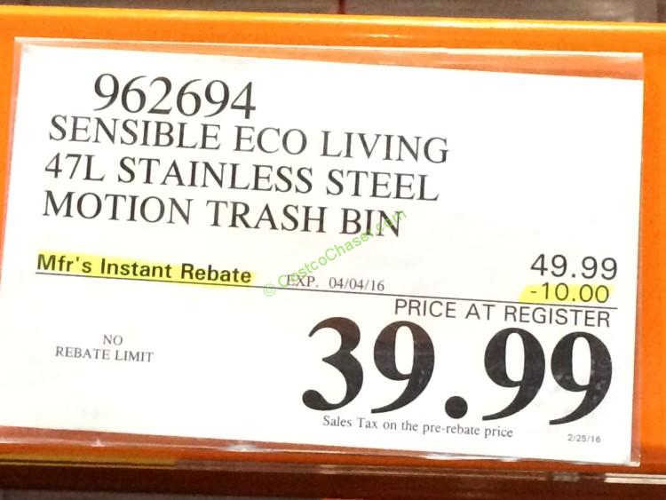 costco-962694-sensible-eco-living-47l-stainless-steel-motion-bin-tag1