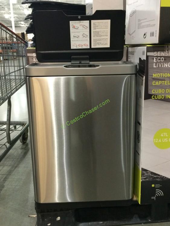 Sensible Eco Living 47L stainless Steel Motion Trash Can