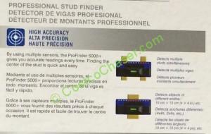 costco-962795-precision sensors-professional-stud-finder-spec1