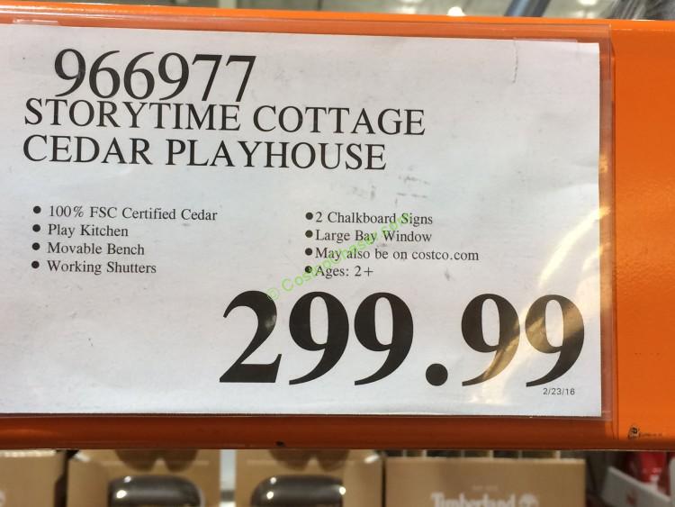 Costco 966977 Storytime Cottage Cedar Playhouse Tag Costcochaser