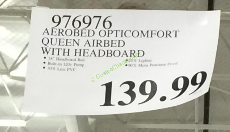 Costco 976976 Aerobed Opti Comfort, Aerobed Opticomfort Queen Air Mattress With Headboard Costco