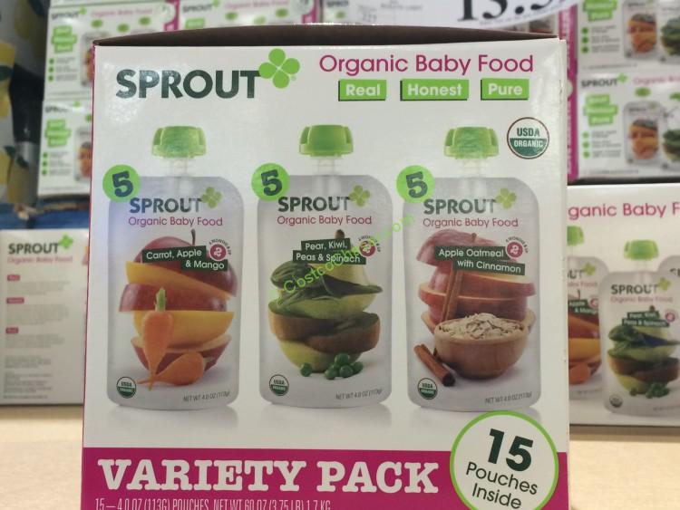 Organic Sprout Baby Food 15/4.0 oz Pouches