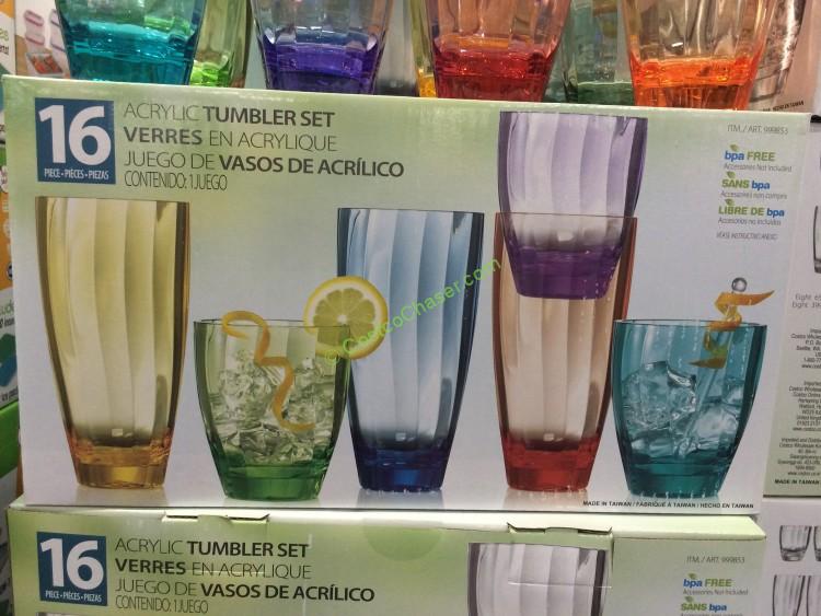 Belly Stripe 16PC Acrylic Drinkware Set CostcoChaser
