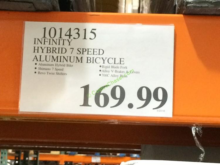 costco1014315infinityhybrid7speedaluminumbicycletag CostcoChaser
