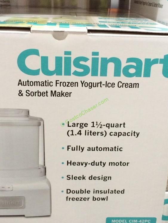 Cuisinart 1.5 Quart Ice Cream Maker, Model CIM42PC CostcoChaser