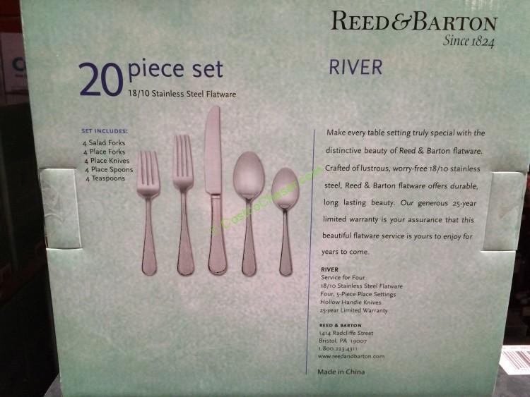 Reed & Barton 20PC Flatware Set 18/10 Stainless Steel CostcoChaser