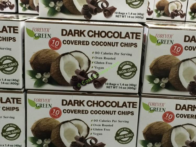 Dark Chocolate Coated Coconut Chips 10 Count Box CostcoChaser