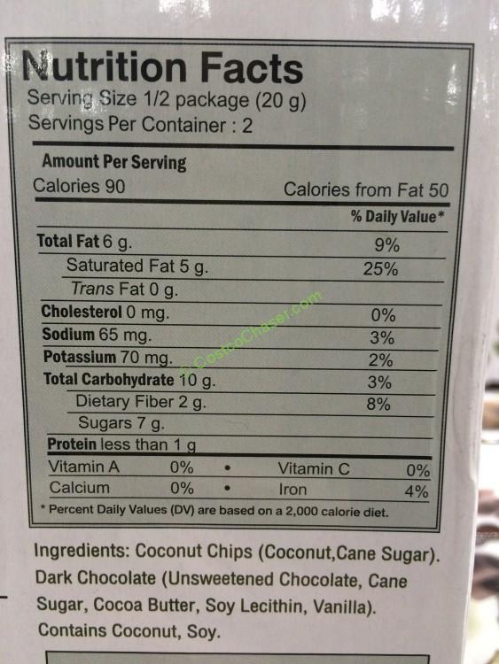 Dark Chocolate Coated Coconut Chips 10 Count Box CostcoChaser