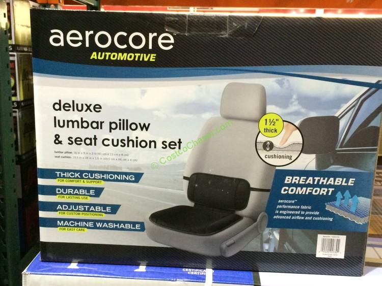 Aerocore Automotive Seat Pad and Lumbar Support Cushion