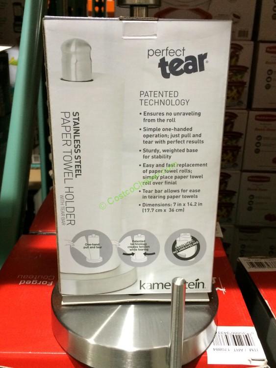 costco140159KamensteinStainlessSteelPaperTowelHolderspec