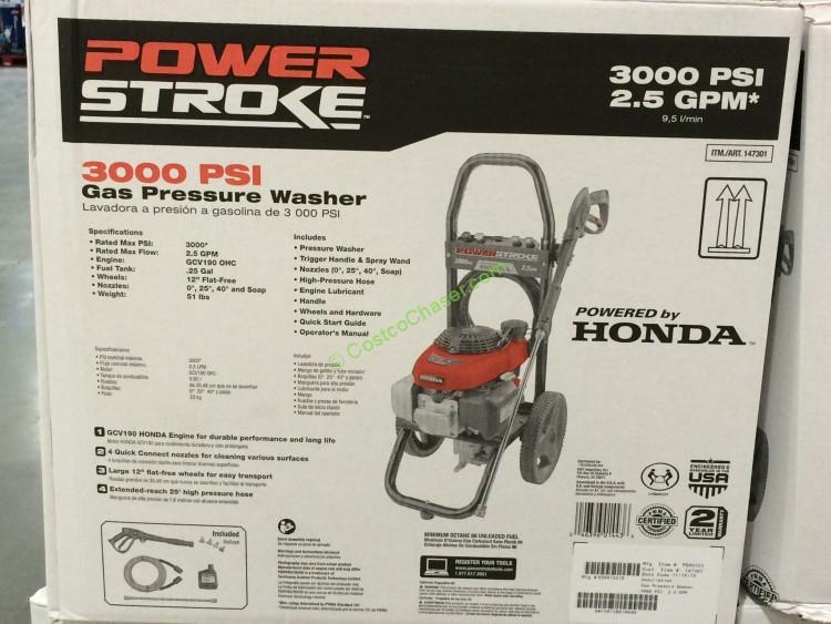 PowerStroke 3000 PSI Pressure Washer powered by Honda