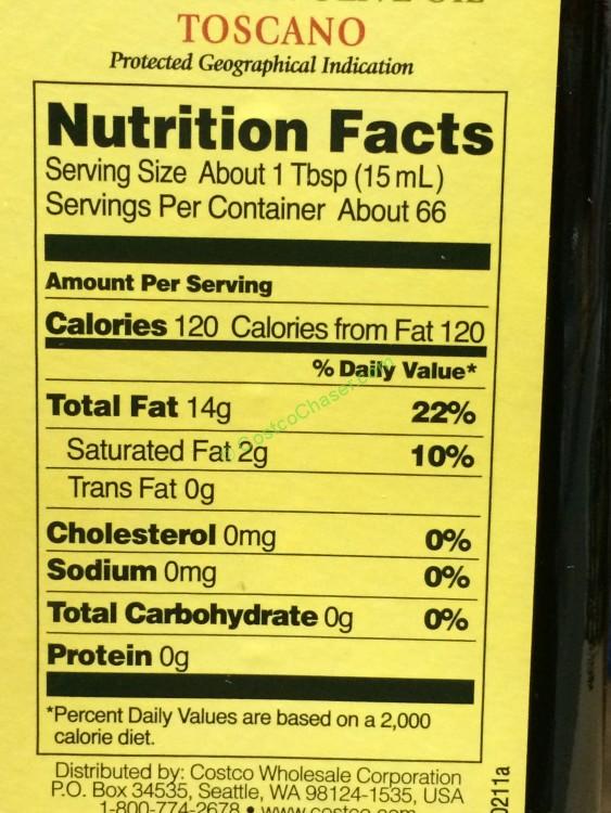 costco22863kirklandsignaturetuscanoliveoilchart CostcoChaser