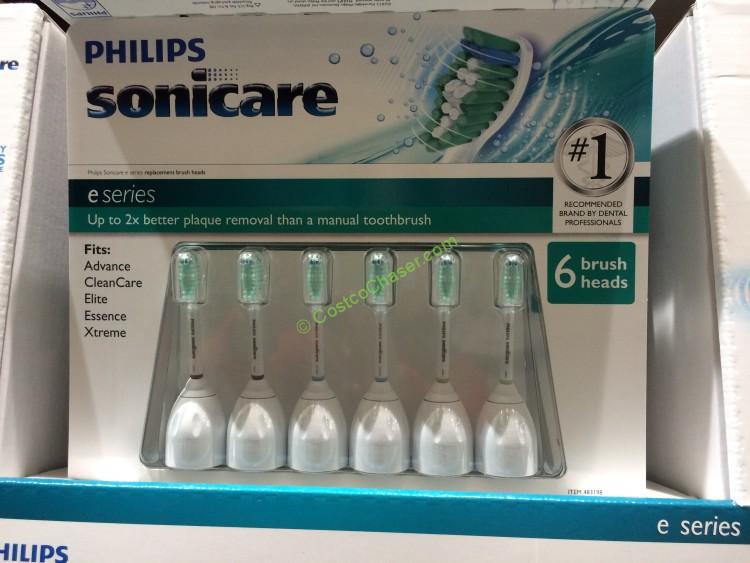 Philips Sonicare E Series 6-pack Replacement Brush Heads