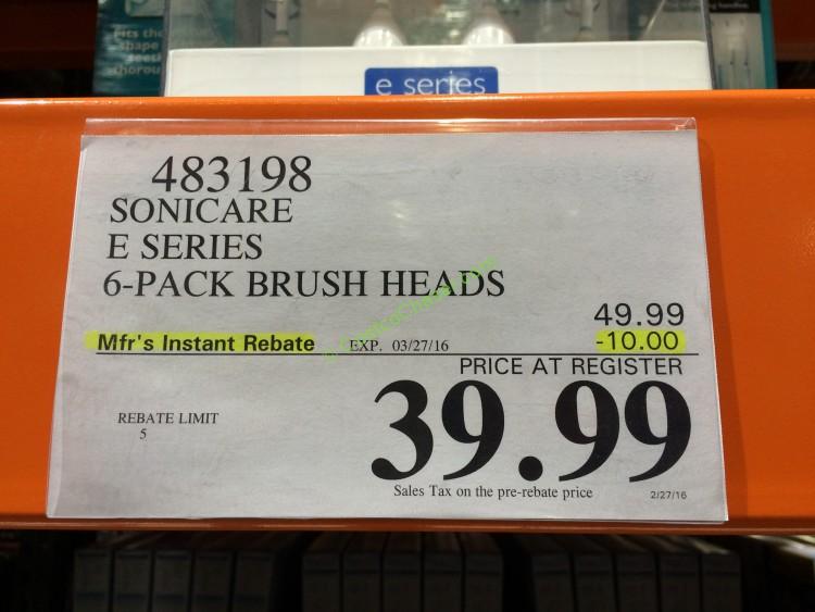 Philips Sonicare E Series 6pack Replacement Brush Heads CostcoChaser