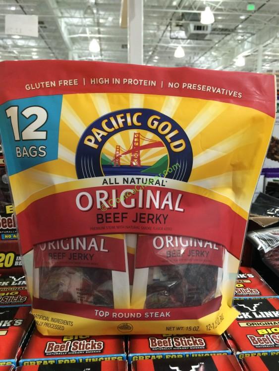 Pacific Gold Original Beef Jerky 12 Count Bag