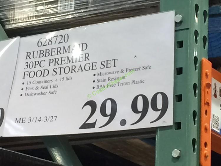 Rubbermaid 30PC Premier Food Storage Set - CostcoChaser