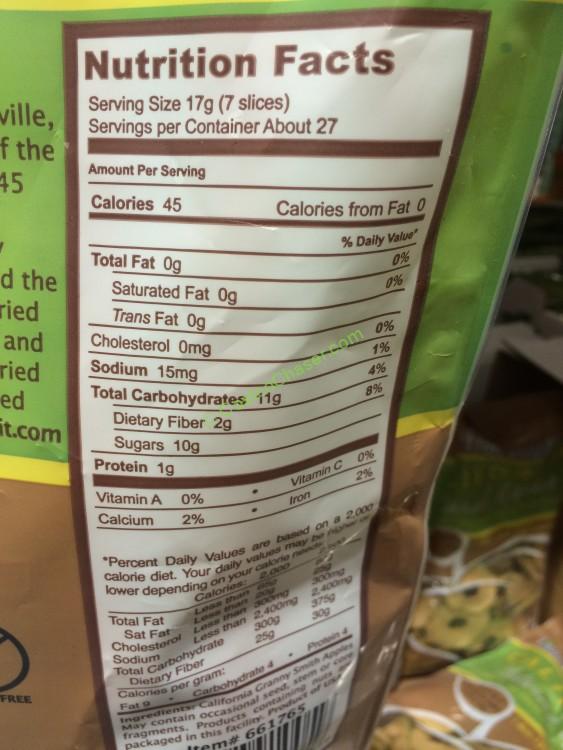 Vacaville Fruit Natural Dried Apples 16 Ounce Bag CostcoChaser