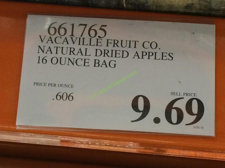 Vacaville Fruit Natural Dried Apples 16 Ounce Bag CostcoChaser