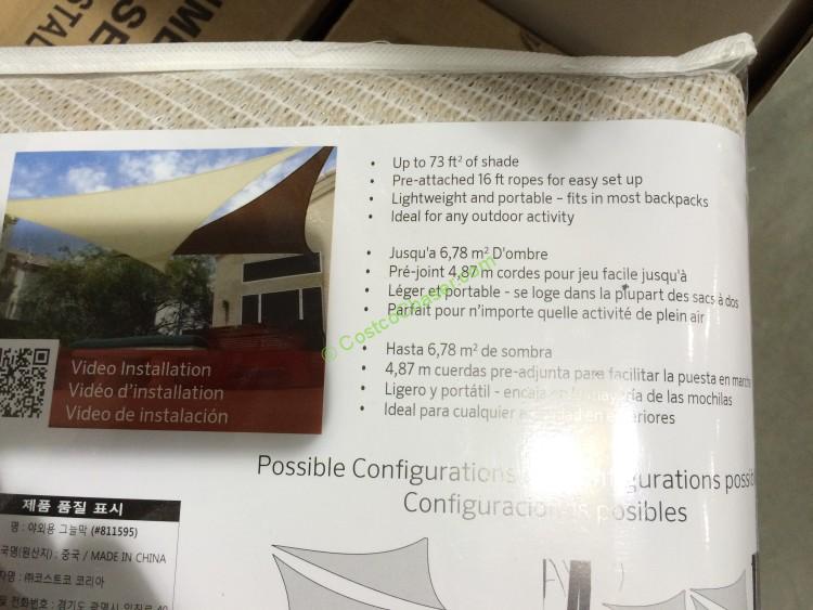 costco811595coolarooshadesail13trianglepart CostcoChaser