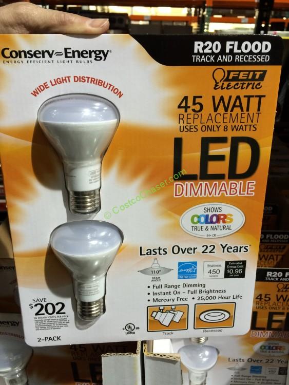 Feit Led Light Bulb  R20 Flood - 2 Pack
