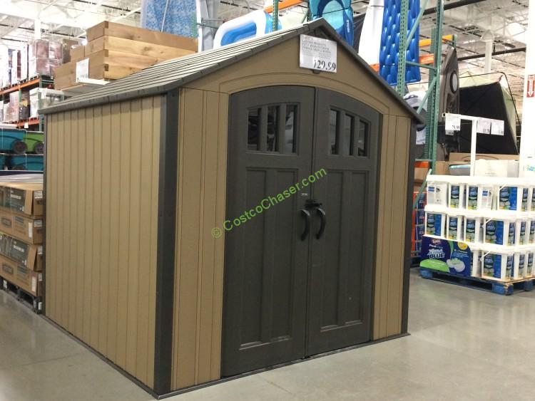 Lifetime Products 8′ x 7.5′ Resin Outdoor Storage Shed 