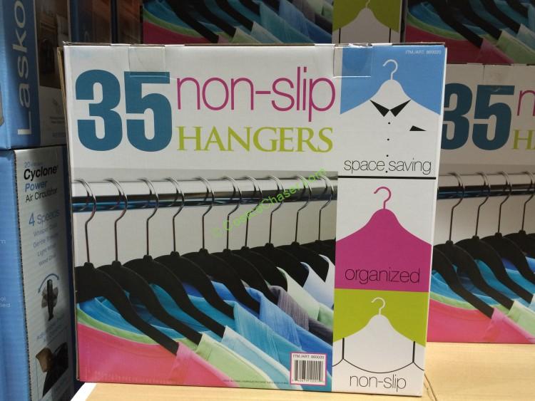 Flocked Non-Slip Hangers 35 pack 1/8 ” Wide