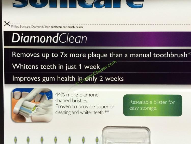 costco860427PhilipsSonicareDiamondCleanStandardBrushHeadsmark