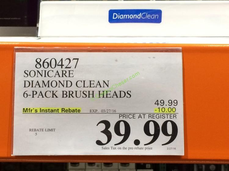 costco860427PhilipsSonicareDiamondCleanStandardBrushHeadstag