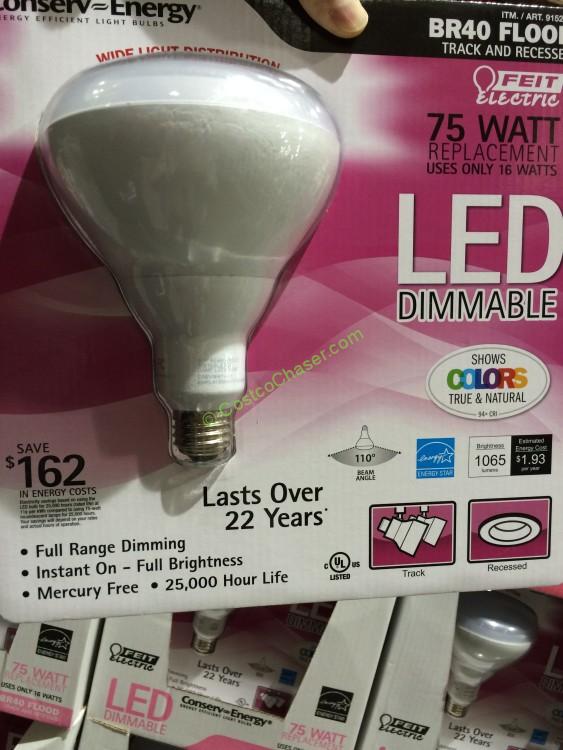 Feit LED Light Bulb BR40 Flood Dimmable