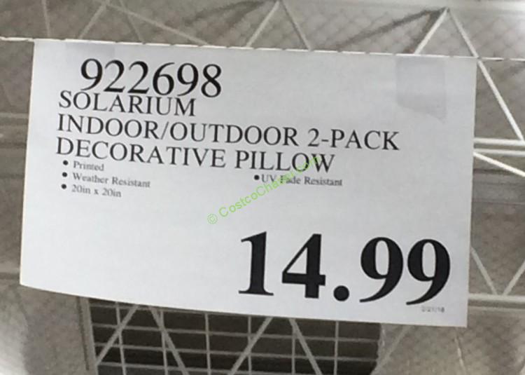 Solarium Indoor/Ourdoor 2Pack Decorative Pillow CostcoChaser