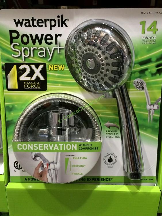 Waterpik Handheld Shower Head with 14 Spray Settings