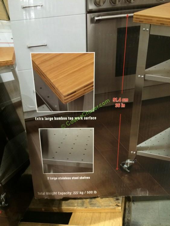 costco-966341-Seville-Classics-Stainless-Steel-Car-Bamboo-Top-spec