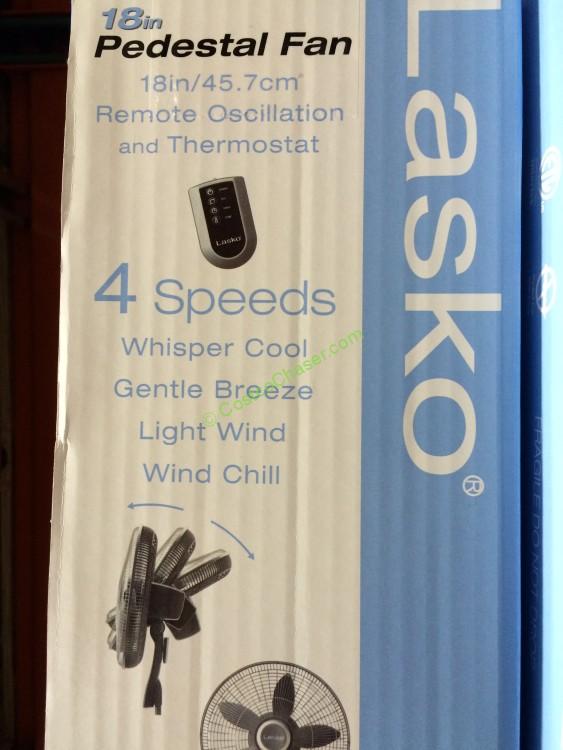 Lasko S18961 18” Elite Collection Pedestal Fan with Remote CostcoChaser