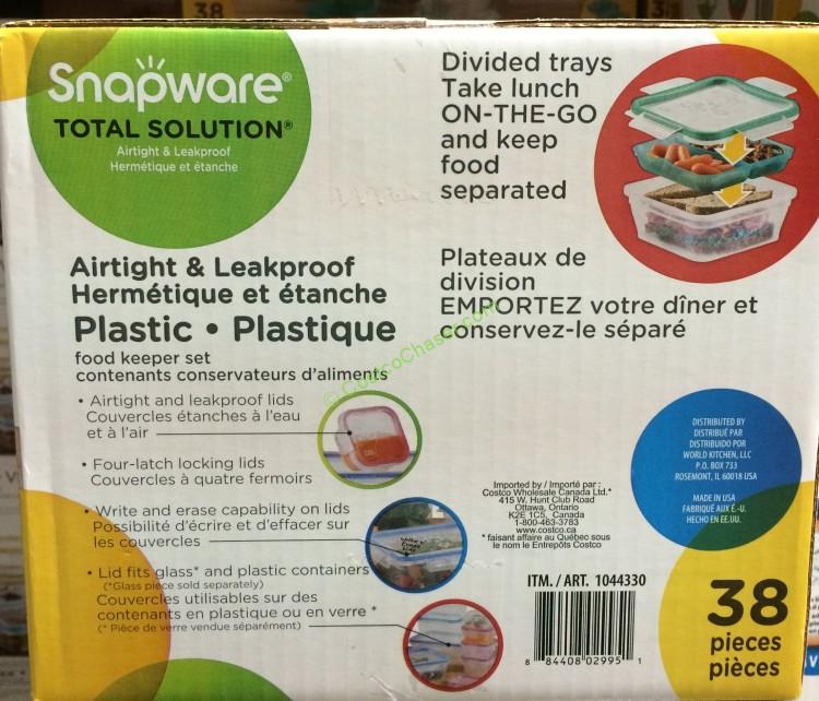 Snapware 38PC Plastic Total Solutions Food Storage Set