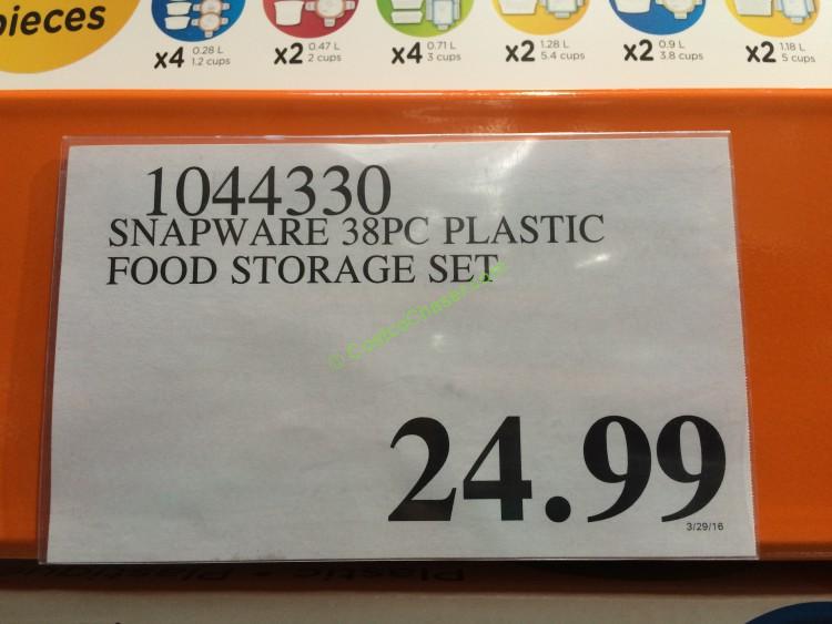 costco1044330snapware38pcplasticfoodstoragesettag CostcoChaser