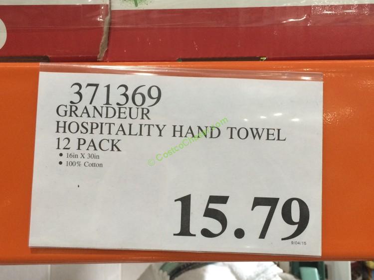 Grandeur Hospitality Hand Towel 12 Pack CostcoChaser