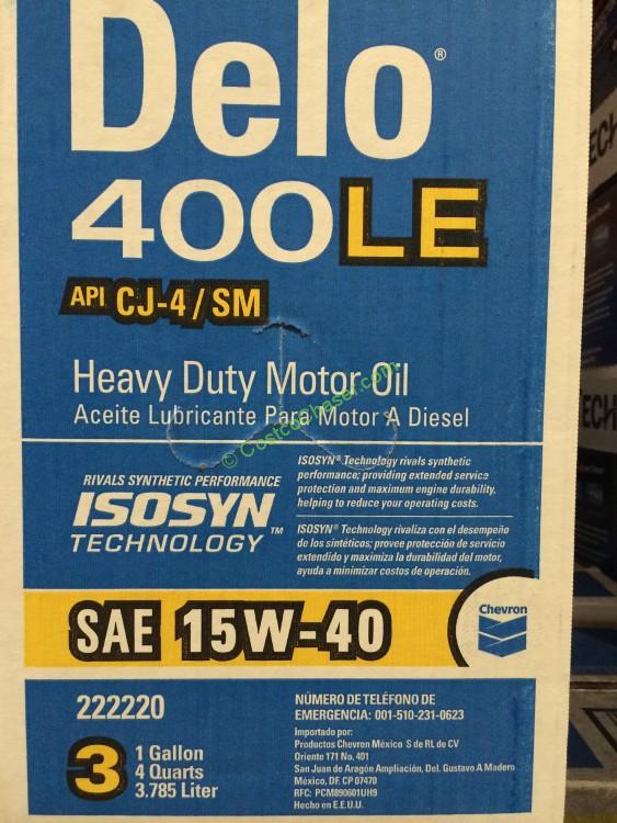 costco432784chevrondelo40015w40motoroilspec CostcoChaser
