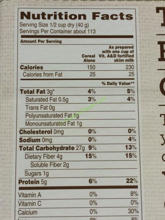 costco446586quakeroldfashionedoatmealchart CostcoChaser
