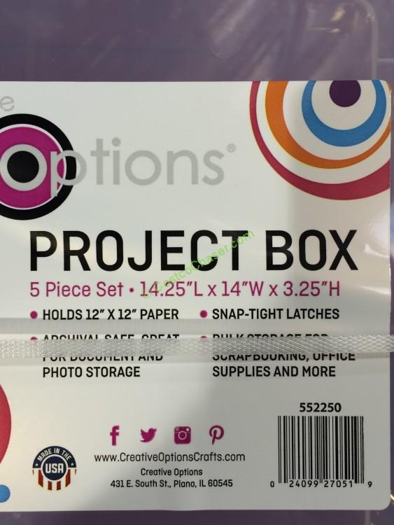 Creative Options Project Boxes 5 Pack CostcoChaser