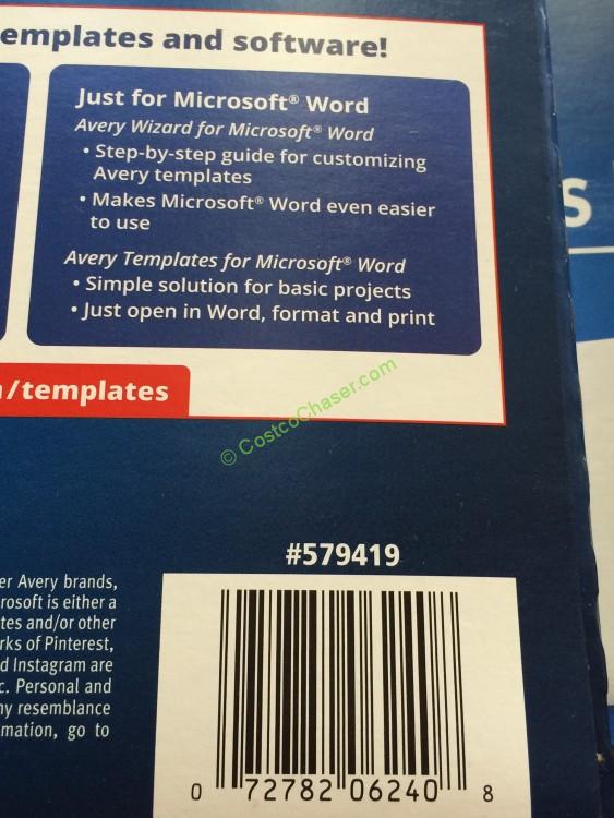costco579419averydennisonlaserinkjetlabelsdualtech4200bar
