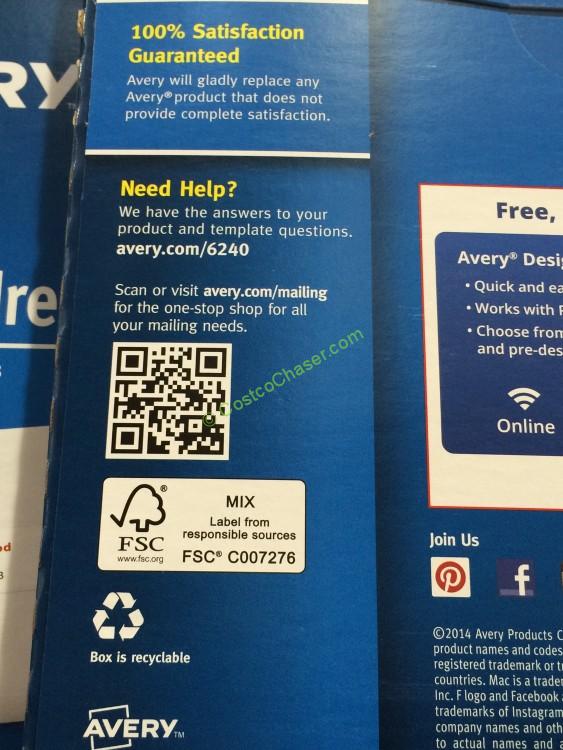 costco579419averydennisonlaserinkjetlabelsdualtech4200inf