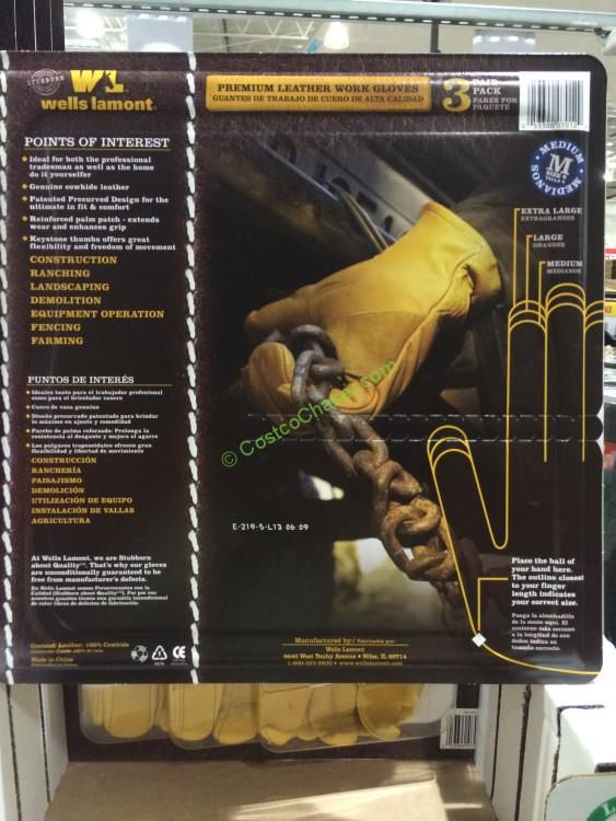 costco651874wellslamont3pkleatherworkglovelargeback CostcoChaser