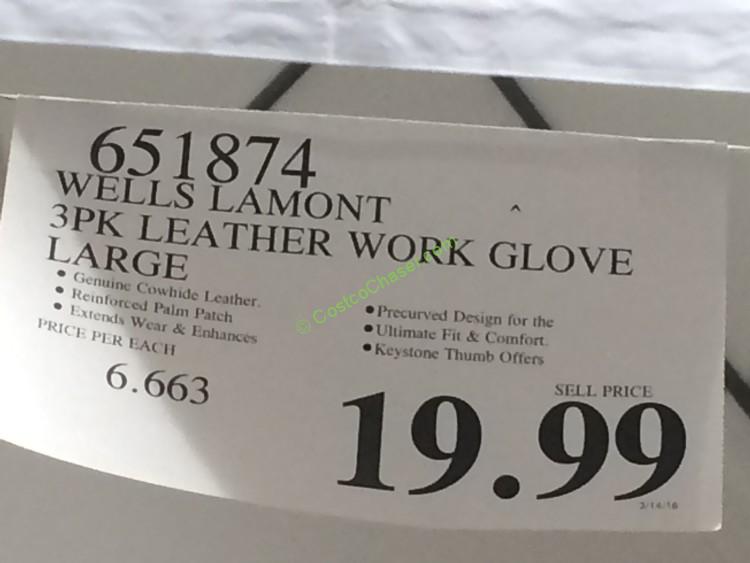 costco651874wellslamont3pkleatherworkglovelargetag CostcoChaser