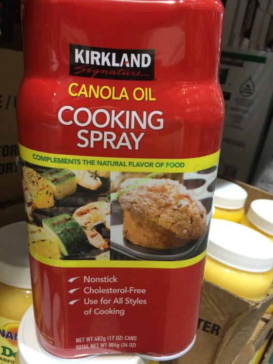 Kirkland Signature Canola Oil Cooking Spray 2/17 Ounce Cans CostcoChaser