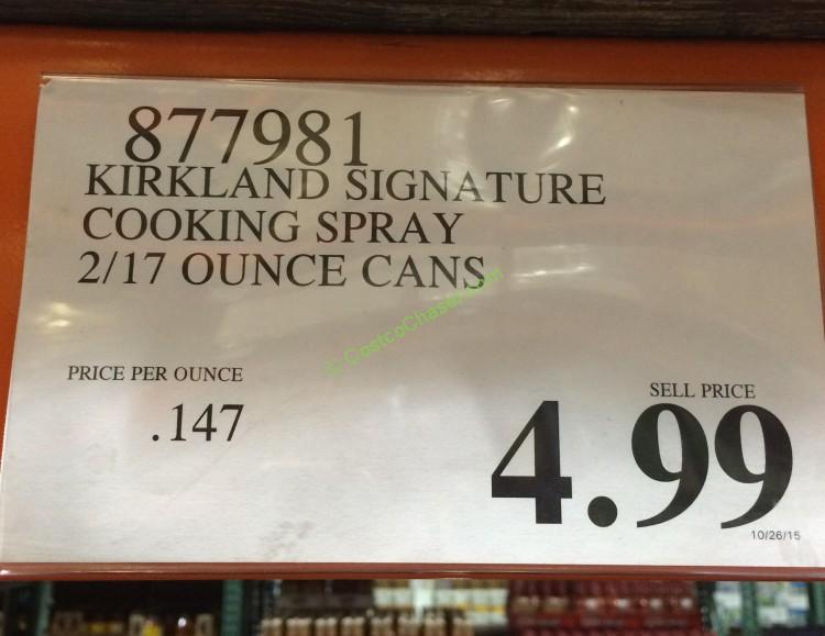 Kirkland Signature Canola Oil Cooking Spray 2/17 Ounce Cans CostcoChaser