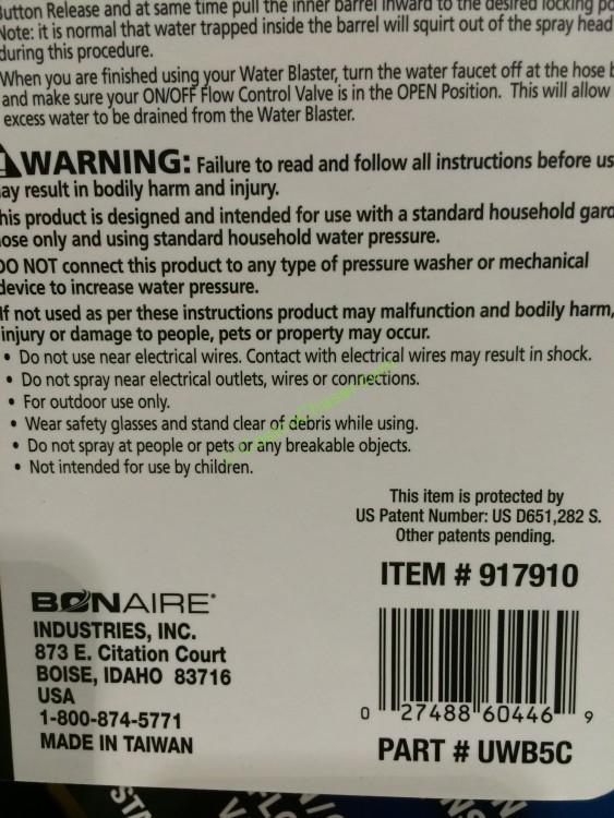 Bonaire Ultimate Water Blaster with Dual Nozzles CostcoChaser