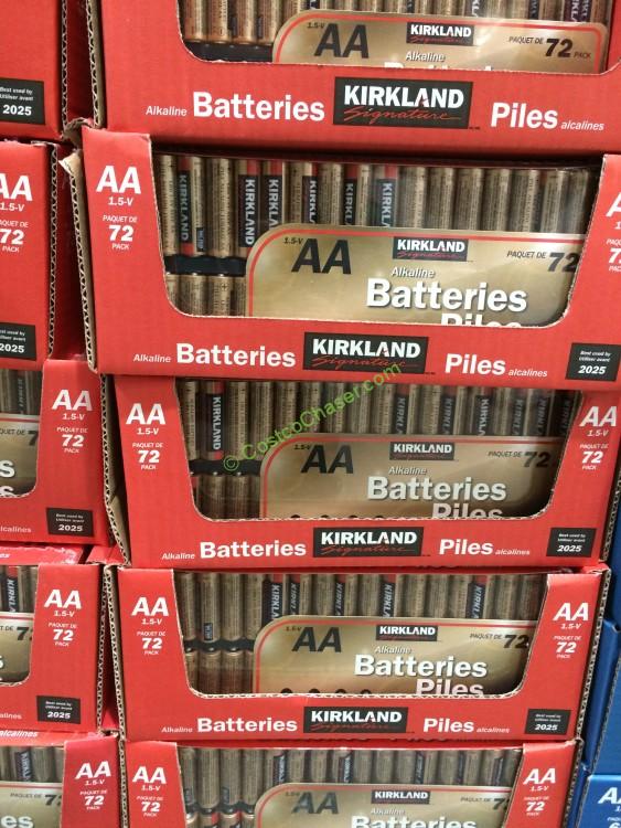 Kirkland Signature Alkaline Batteries. AA 72 PK or AAA 64 PK CostcoChaser