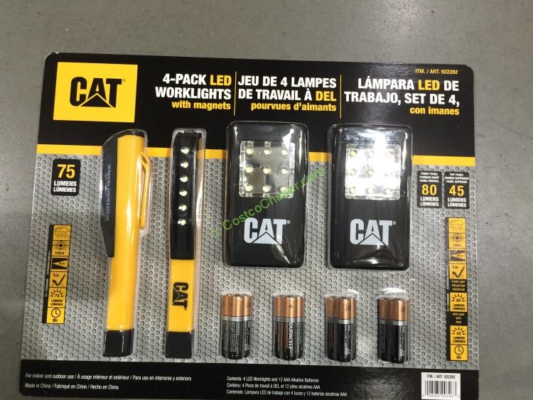 Cat LED Worklights with Magnets 4-Pack