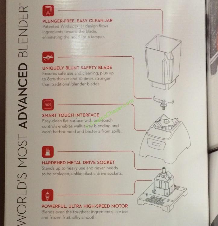 Blendtec Classic 570 Blender with Wildside + Jar CostcoChaser