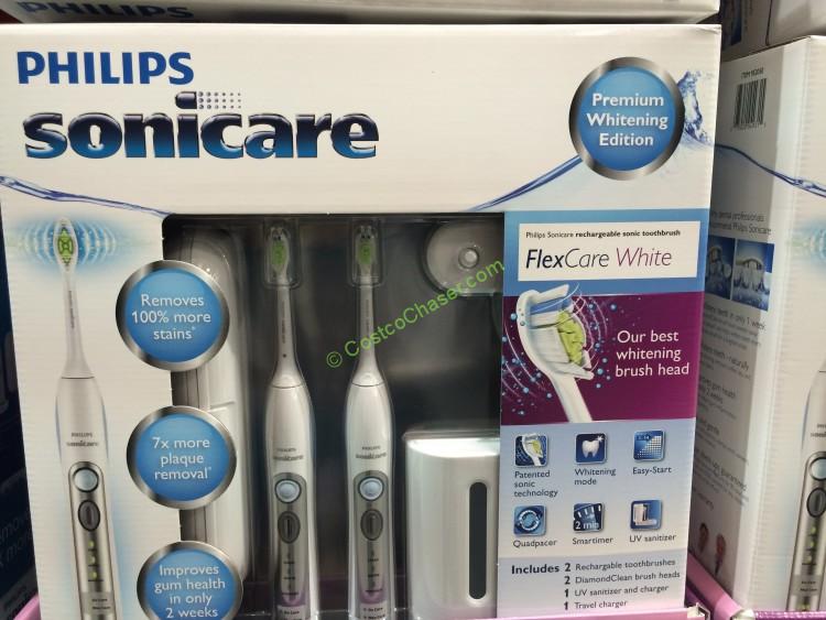 Philips Sonicare FlexCare Whitening Edition Rechargeable Toothbrush 2-Pack, Model# HX6962/73